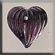 12068 Glass Treasures-Medium Fluted Heart 12/11mm Amethyst (Qty. 1) THUMBNAIL
